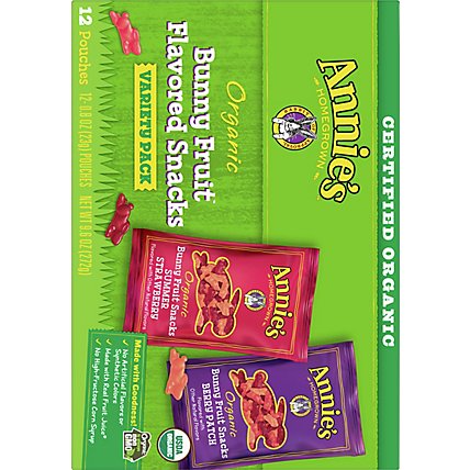 Annies Homegrown Organic Fruit Snacks Bunny Variety Pack - 12-0.8 Oz - Image 6