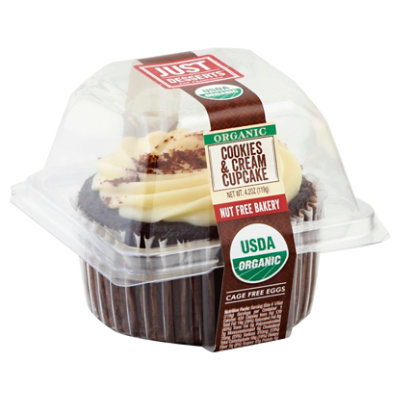 Just Desserts Cupcake Organic Cookies & Cream - Each