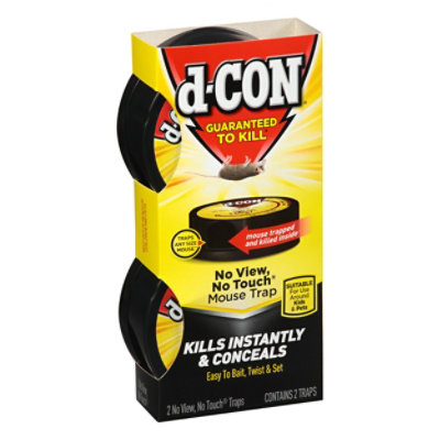  d-CON No View, No Touch Covered Mouse Trap, 2 Traps