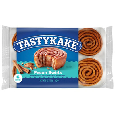 Tastykake Pecan Swirls Cinnamon & Pecan Filled Cinnamon Rolls - 6  Count - Image 2