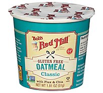 Bobs Red Mill Oatmeal Cup Gluten Free Classic With Flax & Chia - 1.81 Oz