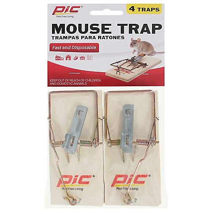 Pic Mouse Traps Wood - 4 Package - Image 2