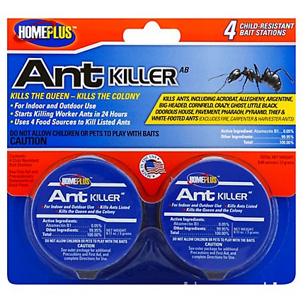 Homeplus Ant Killer Child-Resistant Bait Stations - 4 Count - Image 1