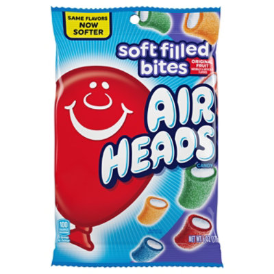 Airheads Candy Bites Soft Filled Sweetly Sour Flavors - 6 Oz