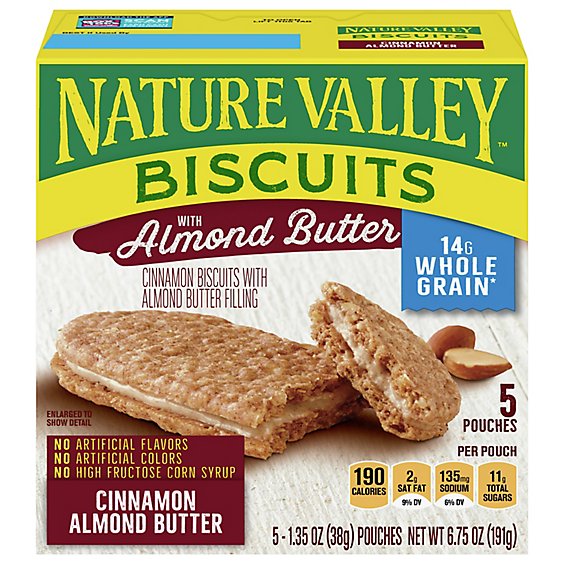 Nature Valley Biscuits Cinnamon with Almond Butter Filling - 5-1.35 Oz