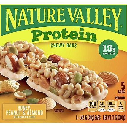Nature Valley Protein Bars Chewy Honey Peanut Almond - 7.1 Oz - Image 2
