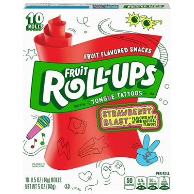 Betty Crocker Fruit Roll Ups Fruit Flavored Snacks Strawberry Sensation - 10-0.5 Oz - Image 3