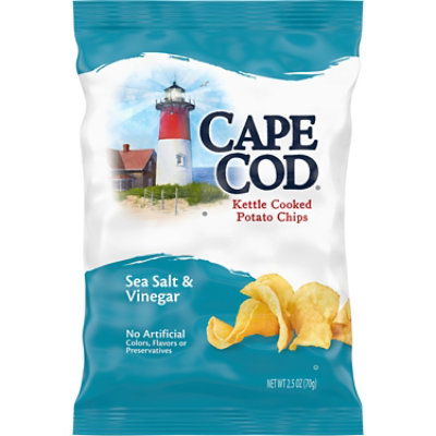 Cape Cod Sea Salt and Vinegar Kettle Cooked Potato Chips - 2.5 Oz - Image 1