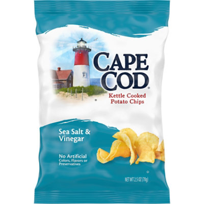 Cape Cod Potato Chips Kettle Cooked Sea Salt & Vinegar - 2.5 Oz