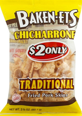 BAKEN-ETS CHICHARRONES Fried Pork Skins Traditional - 3.25 Oz - Image 2