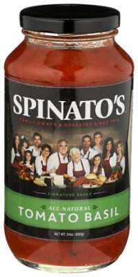 Spinatos Pasta Sauce Tomato Basil Jar - 24 Oz