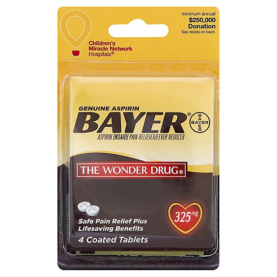 Convenience Valet Bayer Aspirin - 4 Count