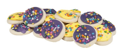 Bakery Cookies Tray Sugar Frosted Yellow Purple - Each - Image 2