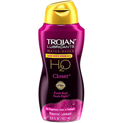 Trojan Water Based H2O Closer Personal Lubricant - 5.5 Oz - Image 1