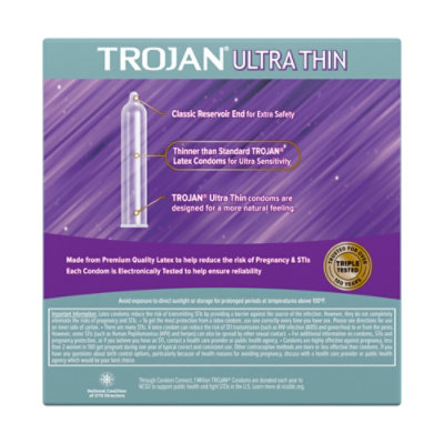 Trojan Ultra Thin Condoms For Ultra Sensitivity Pack - 36 Count - Image 5