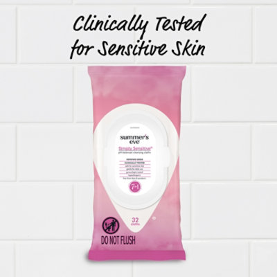 Summers Eve Cleansing Cloths for Sensitive Skin Simply Sensitive - 32 Count - Image 3