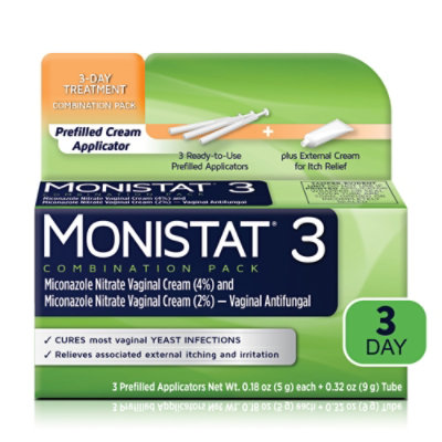 Monistat 3 Cream Combo Pack - Each - Image 1