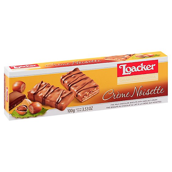 Loacker Gran Pasticceria Biscuits Creme Noisette - 3.53 Oz