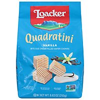 Loacker Quadratini Cookies Wafer Bite Size Vanilla - 8.82 Oz - Image 1