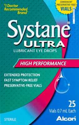 Systane Eye Drops Ultra Lubricant Unit Dose 25 Count - .7 Ml