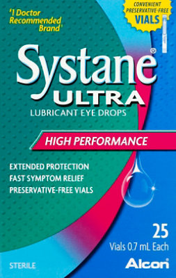 Systane Eye Drops Ultra Lubricant Unit Dose 25 Count - .7 Ml - Image 1