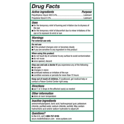 Systane Eye Drops Ultra Lubricant Unit Dose 25 Count - .7 Ml - Image 3
