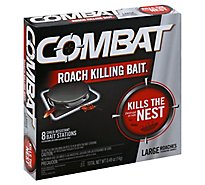Combat Roach Killing Bait Station Large Roach - 8 Count