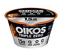 Oikos Triple Zero Greek Yogurt Blended Nonfat Salted Caramel - 5.3 Oz
