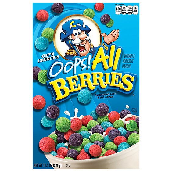 Cap N Crunch Cereal Oops! All Berries - 11.5 Oz