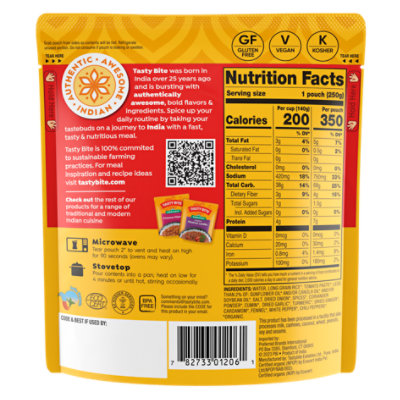 Tasty Bite Organic Tandoori Rice Flavorful Tandoori Rice - 8.8 Oz - Image 2