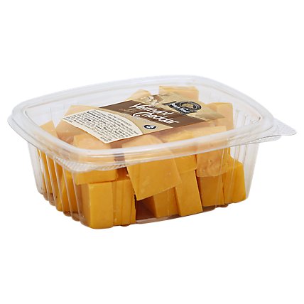 Boars Head Cheese Cheddar Vermont Yellow Cubes 0.50 LB - Image 1