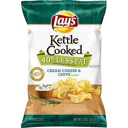 Lays Potato Chips Kettle Cooked Cream Cheese & Chive - 8 Oz - Image 2