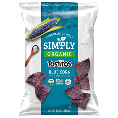 TOSTITOS Tortilla Chips Simply Organic Blue Corn - 8.25 Oz