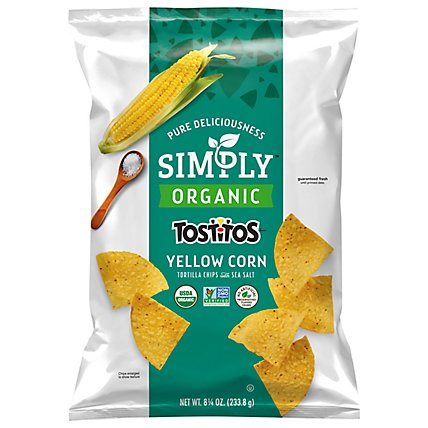 TOSTITOS Tortilla Chips Simply Organic Yellow Corn - 8.25 Oz - Image 2