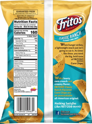 Fritos Corn Chips Flavored Classic Ranch - 9.25 Oz - Image 6