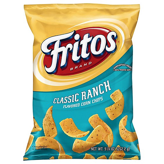 Fritos Corn Chips Flavored Classic Ranch - 9.25 Oz