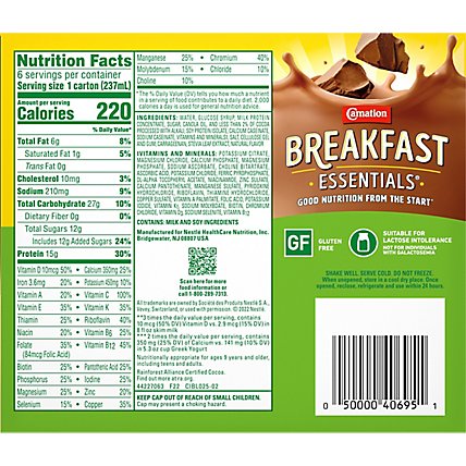 Carnation Breakfast Essential High Protein Nutritional Drink Rich Milk Chocolate - 6-8 Fl. Oz. - Image 6