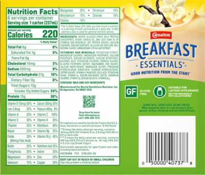 Carnation Breakfast Essentials High Protein Nutritional Vanilla Drink - 6-8 Fl. Oz. - Image 6