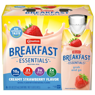 Carnation Breakfast Essential Nutritional Drink Creamy Strawberry - 6-8 Fl. Oz. - Image 3