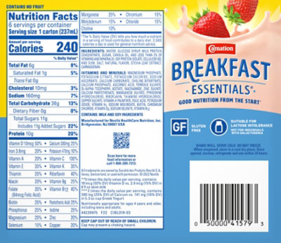 Carnation Breakfast Essential Nutritional Drink Creamy Strawberry - 6-8 Fl. Oz. - Image 6