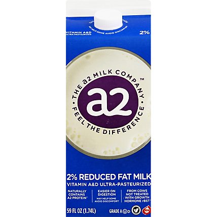 a2 Milk 2% Reduced Fat Milk - Half Gallon - Image 2