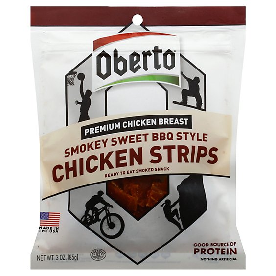 Oberto Chicken Strips Smokey Sweet BBQ Style - 3 Oz