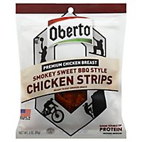 Oberto Chicken Strips Smokey Sweet BBQ Style - 3 Oz - Image 1