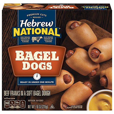 Hebrew National Bagel Dogs Kosher Beef - 7.6 Oz