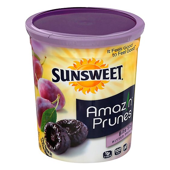 Sunsweet Pitted Prunes Bite Size Canister - 16 Oz