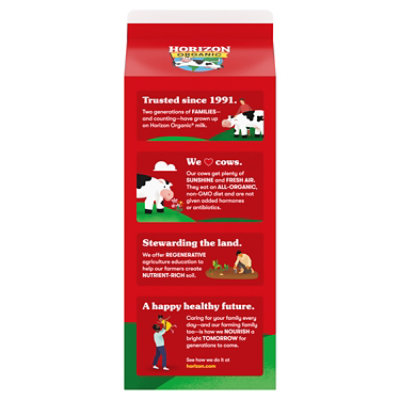 Horizon Organic Whole Lactose Free Milk Carton - 0.5 Gallon - Image 2