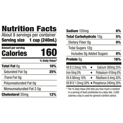 Horizon Organic Whole Lactose Free Milk Carton - 0.5 Gallon - Image 4