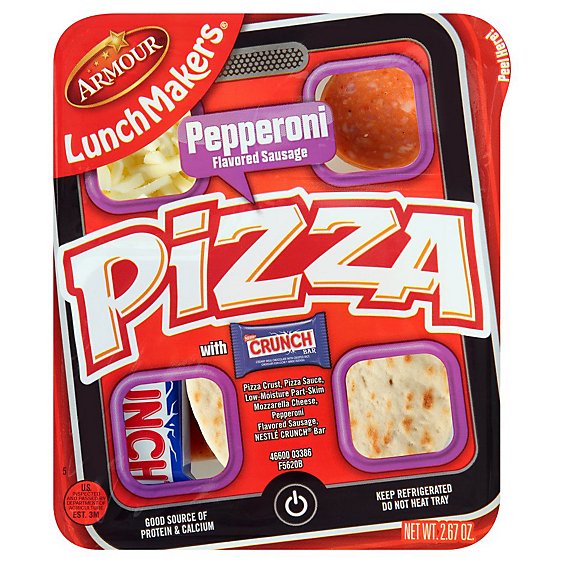 Armour Lunchmakers Pepperoni Pizza Kit with Crunch Bar - 2.7 Oz