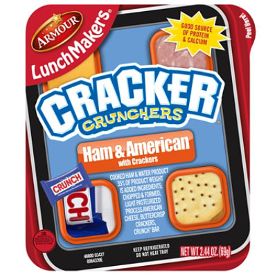 Armour LunchMakers Ham and Cheese Portable Meal Kit with Crunch Bar, 2.4 oz
