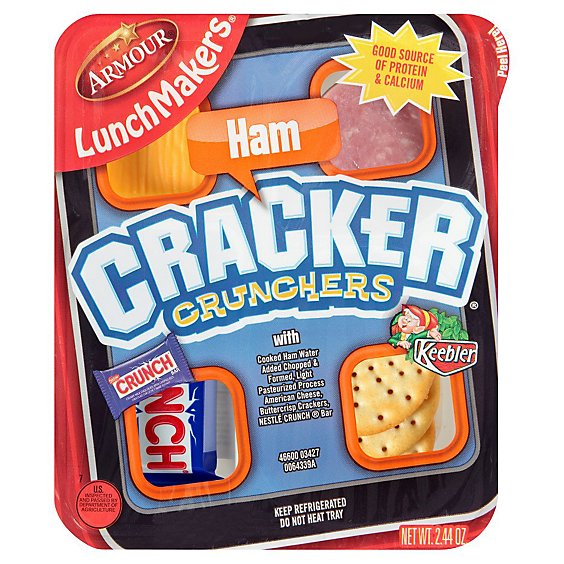 Armour LunchMakers Ham and Cheese Portable Meal Kit with Crunch Bar - 2.4 Oz